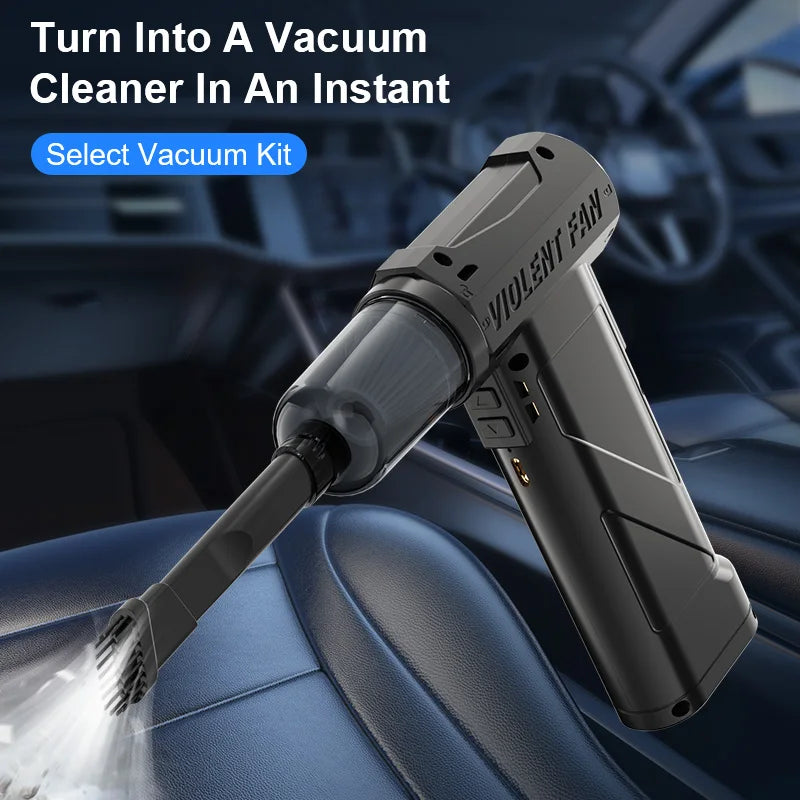 990,000 RPM powerful turbine fan, cordless vacuum cleaner, high-speed brushless motor, electric snow blower, LED lighting