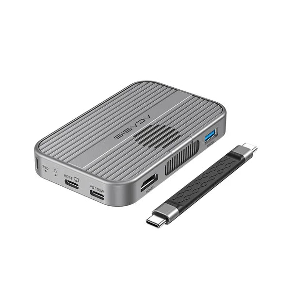 Acasis 10Gbps Magnetic M.2 NVMe SSD Enclosure & USB-C Docking Station with Cooling Fan for iPhone 17/17 Pro/iPhone 16/16 Pro