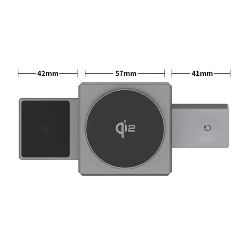 3 in 1 Qi2 Magnetic Wireless Charging Station for iPhone 12/13/1415/16/17, Apple Watch, and AirPods 15W Fast Charging