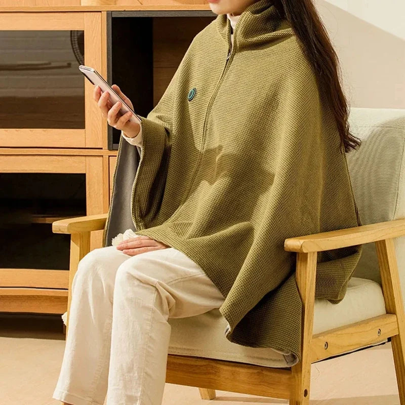 Portable Wearable Usb Electric Heated Blanket 3 Heating Level Heated Shawl Winter Warmer Blanket For Home Office Sofa Shawl