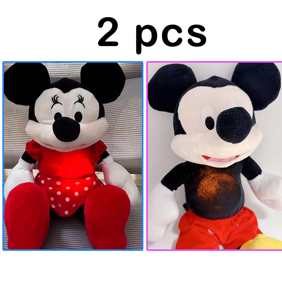 Disney Lilo&Stitch Plush Doll Breath Child Peluche Kawaii Soothes Toy Anime Baby Music Light Sleep Toys Pink Stitch Kid Gifts