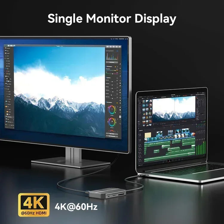 Acasis 10Gbps Magnetic M.2 NVMe SSD Enclosure & USB-C Docking Station with Cooling Fan for iPhone 17/17 Pro/iPhone 16/16 Pro