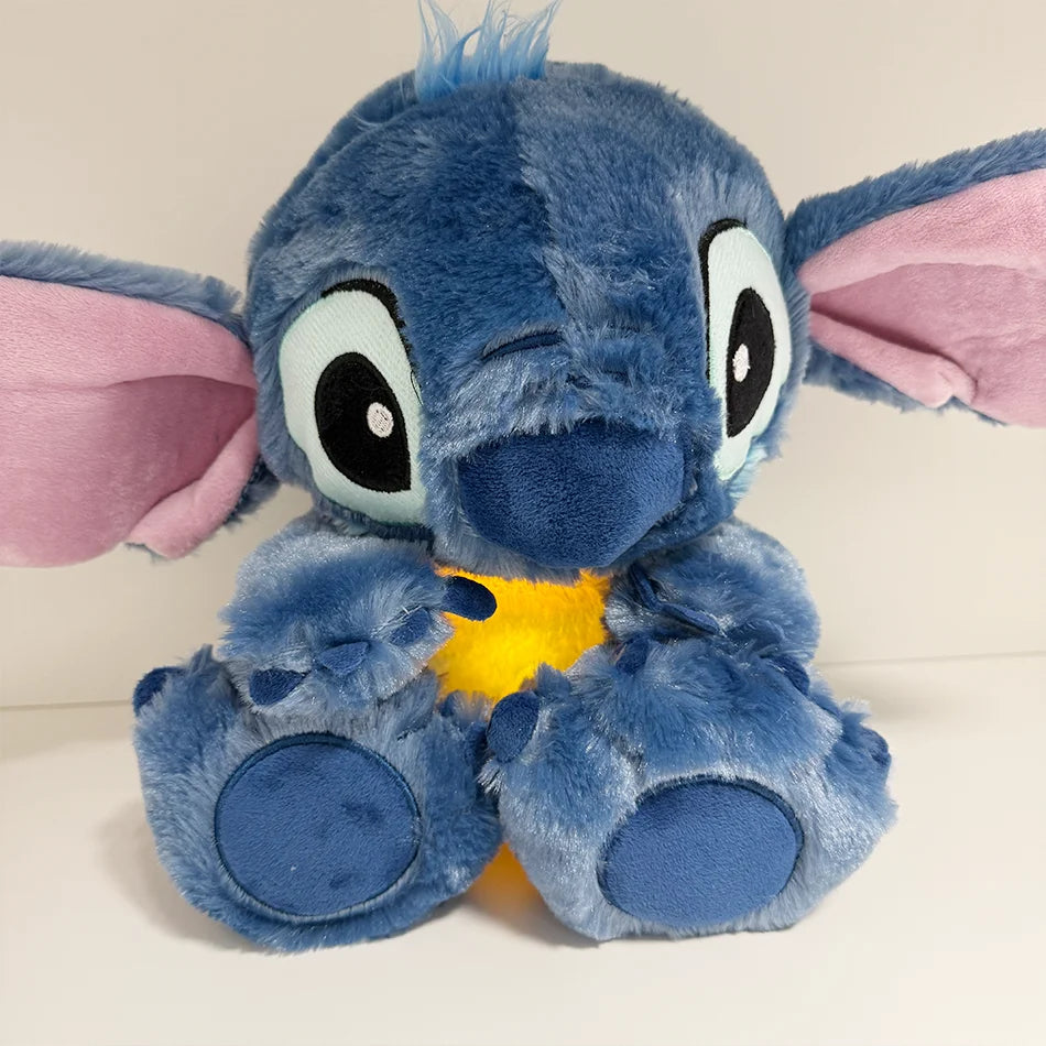 Disney Lilo&Stitch Plush Doll Breath Child Peluche Kawaii Soothes Toy Anime Baby Music Light Sleep Toys Pink Stitch Kid Gifts
